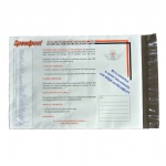 250x350 custom mailing bags with clear waybill pouch good quality poly mailers with clear invoice pouch bag