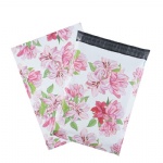 Stocks to sell lily design poly mailers 10*13in waterproof 25*33cm lily mailing bags 500pcs for shipping