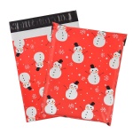 Stocks to sell snowman design poly mailers 10*13in waterproof 25*33cm snowman mailing bags 500pcs for shipping