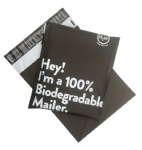 Black biodegradable poly mailers 10*13in 1000pcs 2.5mil 25*33cm Black thank you biodegradable mailing bags for clothes shipping